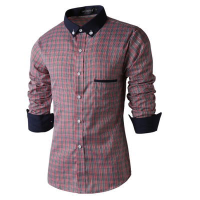 

Zogaa New Men' Shirt Exquisite Patchwork
