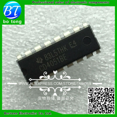 

20PCS CD4051BE DIP16 CD4051 DIP new&original IC free shipping