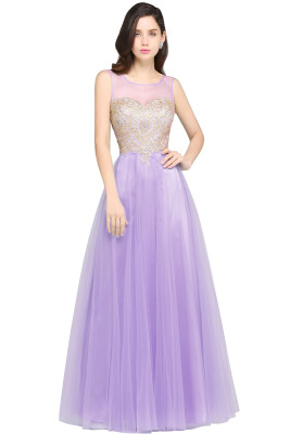 

Tulle Beaded Crystal Long Prom Evening Bridesmaid Dress Cocktail Pageant Cocktail Formal Gown