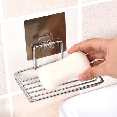 

Stainless steel soap box holder soap box drain soap drag double soap holder with hook