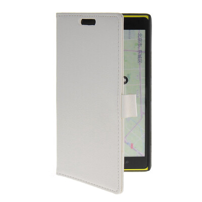 

MOONCASE Slim Leather Flip Wallet Card Pouch with Kickstand Shell Back ЧЕХОЛ ДЛЯ Nokia Lumia 1520 White