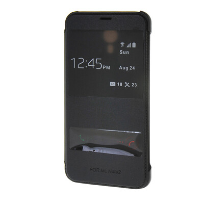 

MOONCASE Case for Meizu M2 Note Meilan Note2 Ultra Slim View Window Flip Leather Case Cover Black