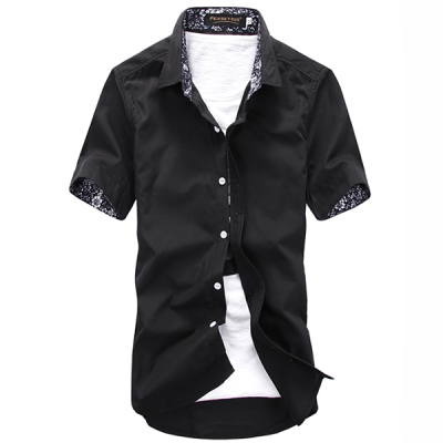 

Zogaa Summer New Korean Men's Shirt Slim Short Sleeve