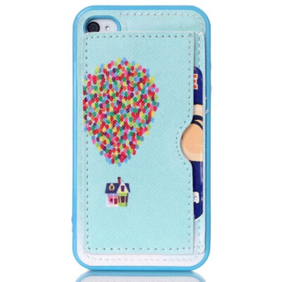 

MITI Painting Cartoon Soft Leather Cover For Apple iPhone 4 iPhone 4S, Case For Phone4S Phone Shell Plug-in Card