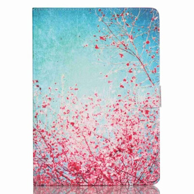 

MITI 2016 New Floral Colored Print Flip Stand Leather Case Cover For iPad Air 2/ iPad 6 Case Cover Free Shipping
