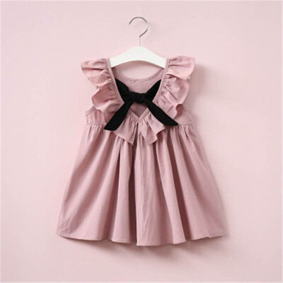 

2018 summer new girl cotton linen long dress kids sleeveless princess dress girls lovely one-piece children sundress