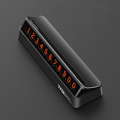 

Digaren Temporary Stop Sign Car Parking Card Hidden Mobile Phone Number Card Car Decoration - Matte Black