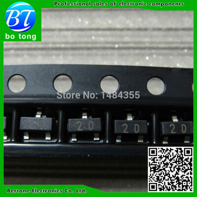 

100PCS/LOT SMD transistor MMBTA92 2D 0.2A/300V PNP SOT23