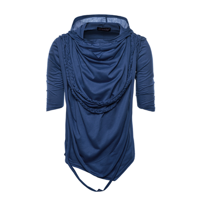 

Summer Mens Fashion Short Sleeved T-shirt Male Cotton Hooded Hip Hop Shirts Casual Slim Fit Street Mens Shirts Clothing Tops