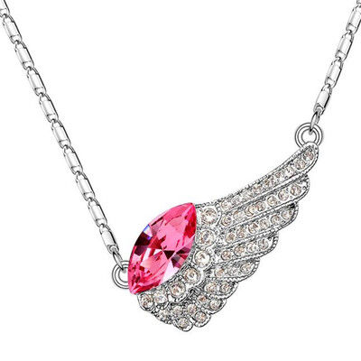 

Crystal from Austrian Angel Fairy Wings Pendant Necklace Best Gift For Friend Fashion Jewelry for women 5420