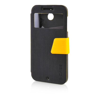 

MOONCASE Ultra Slim Leather Side Flip Pouch Stand Thin Shell Back Case Cover for HTC Desire 510 Black