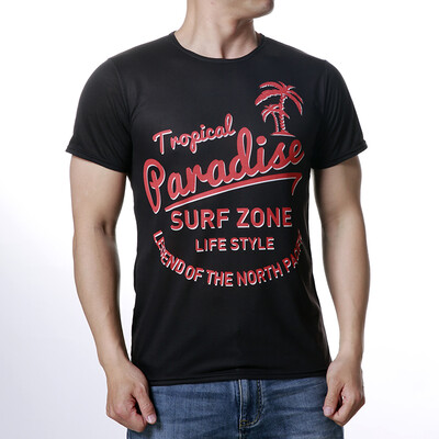 

Black Mens Printed O-Neck Short Sleeve T-Shirts