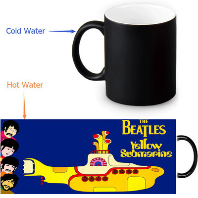 

The Beatles Yellow Submarine 350ml12oz Heat Reveal Mug Color Change Coffee Cup Sensitive Morphing Mugs Magic Mug Milk Tea Cups