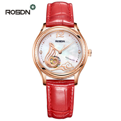 

ROSDN Luxury mechanical watches women hollow Mechanical Watch Women ladies Automatic watch Dress top brand famous Relogio Feminin