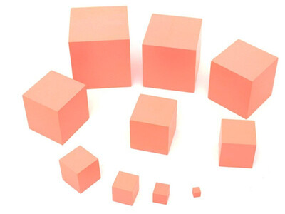 

New Wooden Baby Toy Mini Montessori Early Learning aids pink tower Training Toys Learning&Education