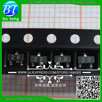 

3000PCS/LOT SMD transistor MMBTA92 2D 0.2A/300V PNP SOT23
