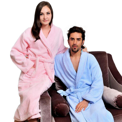 

Cotton Women Bathrobe Pajamas Men Blanket Towel Nightgown Sleepwear Girls Thicken Lovers Long Soft Winter White Spring Autumn