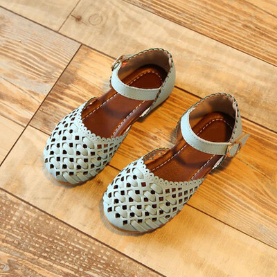 

Children Shoes Girls Sandals 2018 Spring Summer Fashion Cutout Princess Girls Flat Soft Closed Toe Kids Sandals Girls Shoes