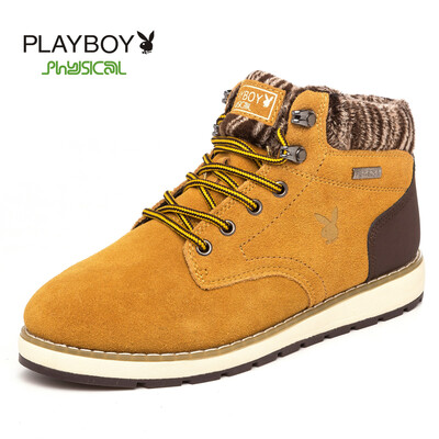 

PLAYBOY brand WinterHighKorean styleWith velvet&cottonAthleisureLeather StudentWomens shoes