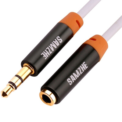 

Shanze SAMZHE YPB-8415 35mm advanced stereo phone car AUX audio cable headphone extension cord copper wire core gold-plated version of the public on the white 15 meters