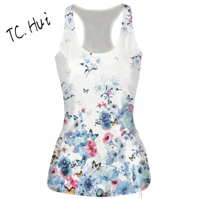 

2018 Europe&the new wild casual vests digital printing in the long section of the Slim vest