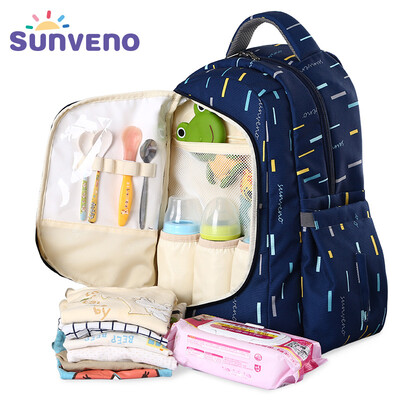 

SUNVENO 2in1 Сумка для пеленки Модная сумка для беременных Mummy Сумка для младенцев Рюкзак для путешествий Мешок для медсестер для ухода за ребенком Mother & Kids
