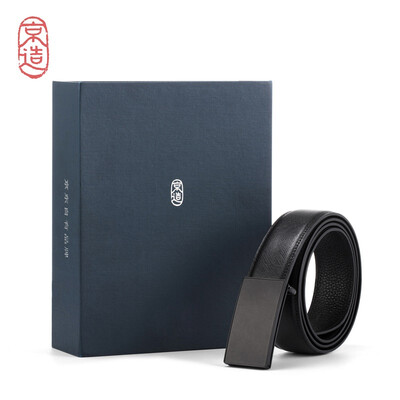 

Jingzao Men&39s Leather Belt Black