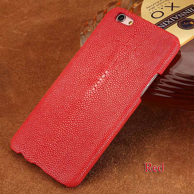 

Genuine Leather Phone Case For OPPO R9 R9S R11 R11S Plus Case Natural Pearl Fish Skin Back Cover