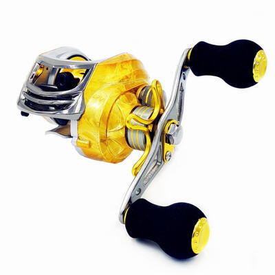 

Gold Magnetic Brake 19 Bearing Brand Saltwater Fishing Baitcasting Reel Left Hand Right Handle Bait Casting Reel Fishing Reel