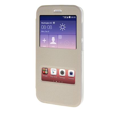 

MOONCASE Side Flip Hard board Slim Leather Bracket Window чехол для Cover Huawei Ascend Y625 белый