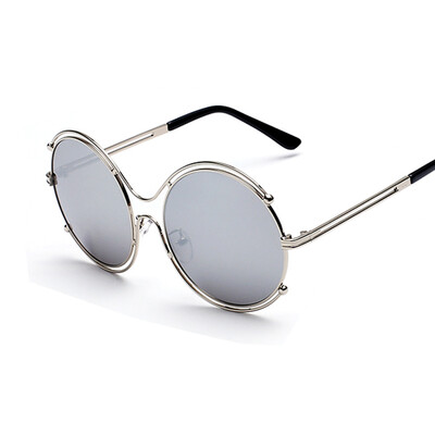 

FEIDU Brand New Metal Round Sunglasses Women Vintage Oversize Circle Frame Sun Glasses For Women Oculos De Sol Feminino