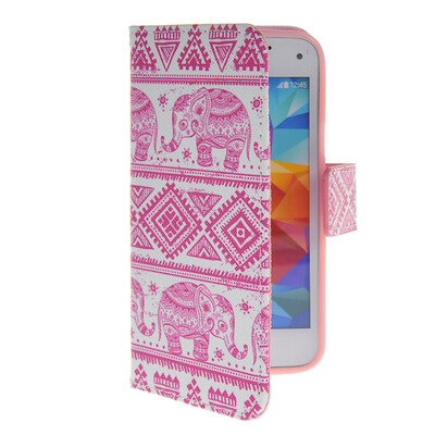

MOONCASE Pattern Style Leather Side Flip Wallet Card Slot Pouch Stand Shell Back ЧЕХОЛ ДЛЯ Samsung Galaxy S5 i9600