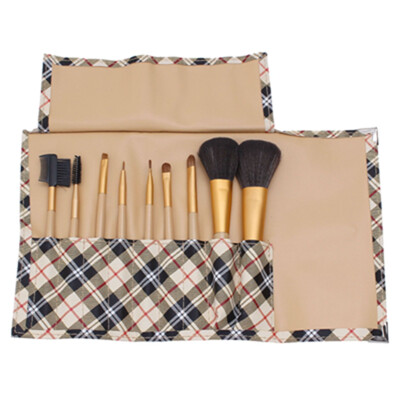 

9 pcs Professional Makeup Cosmetic Brushes Set Kit Case Yellow