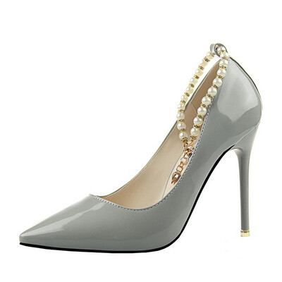 

Women Glitter Pearl Stiletto High Heel Shoes Pointed Toe Party Prom Club Formal