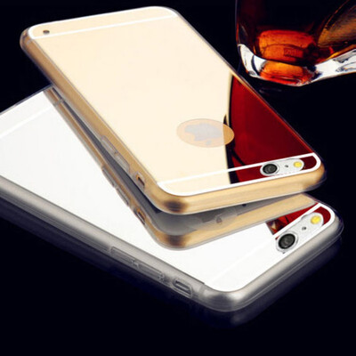 

Mirror TPU Soft Gel Case Back Cover Skin For iPhone 55S GOLDEN