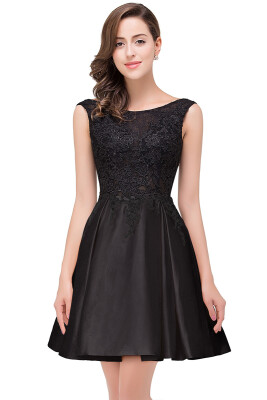 

Appliqued Lace Short Homecoming Prom Evening Dresses Party Pageant Cocktail Gown