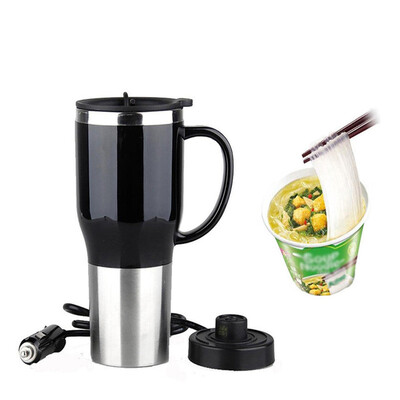 

400 мл 12V 4Color Car Mini Car Электрическая чашка из нержавеющей стали Kettle Travel Trip Coffee Чай с подогревом Кружка Мотор Го