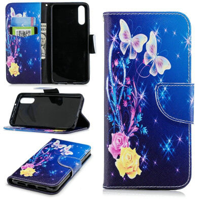 

BEFOSPEY Painting PU LeatherSoft TPU Card Slot Stand Wallet Case For Huawei P2058"