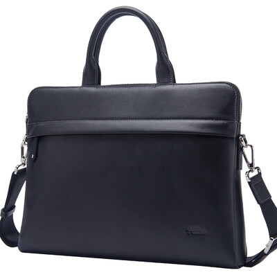 

Goldlion Men&39s Bags Fashion Casual Bags Kraft Striped Leather Bag B112019-111 Black