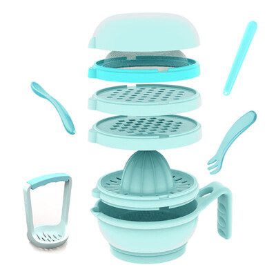 

Bei Shibang newborn Jingdong self-supporting baby food supplement childrens tableware multi-function food grinding bowl Arthur blue
