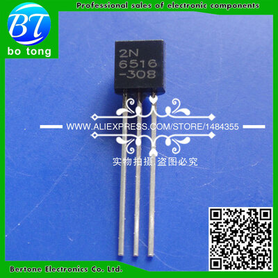 

2N6516 TRANSISTORS NPN 0.5A 300V TO-92 6516 100pcs/bag