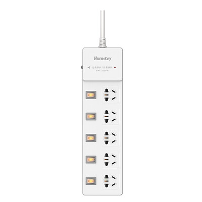 

Huntkey SSH504 5 2m new national lightning protection overload control switch socket socket socket board