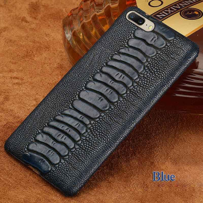 

Genuine Leather Phone Case For Oneplus 5 Case Ostrich Foot Texture Back Cover For 3T 5T Case