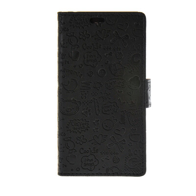 

MOONCASE Cute Little Witch Leather Side Flip Wallet Card Holder Stand Pouch Case Cover for Sony Xperia M4 Aqua Black
