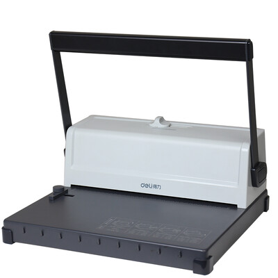 

Deli 3889 double-line iron ring document binding machine 34 square hole calendar desk calendar drilling machine
