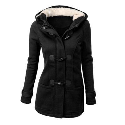 

CT&HF Women Horn Hooded Winter Casual Outerwear Coat