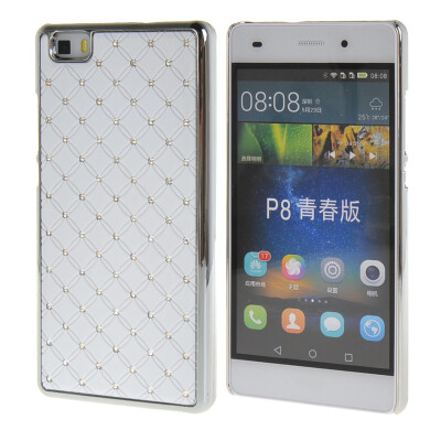 

MOONCASE Case Hard Luxury Chrome Rhinestone Bling Star Back Case Cover for Huawei Ascend P8 Lite White