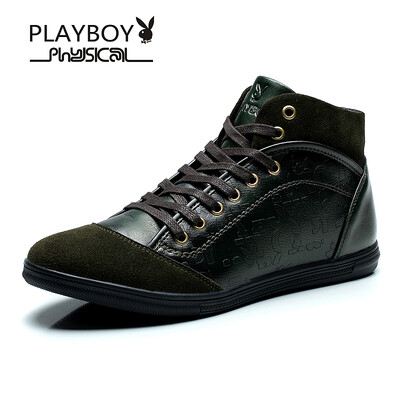

PLAYBOY brandHigt-top winterKorean style sneakers with velvetRetro EnglandWarm cotton bootsMenshoes