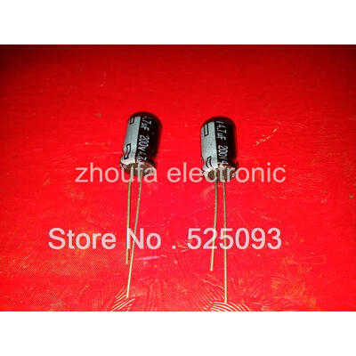 

100pcs/lot Electrolytic capacitor 4.7uf 200v 200v 4.7uf