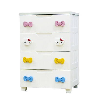 

Alice IRIS HELLO KITTY Childrens Closed Chest of Drawers Cabinets Lockers Wardrobe Storage Cabinets KMG554 White Yellow